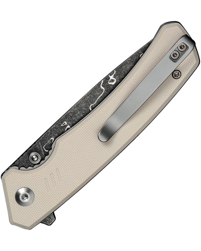 Merit Linerlock Damascus stainless steel Ivory G10 handle Merit Linerlock Damascus stainless steel Ivory G10 handle