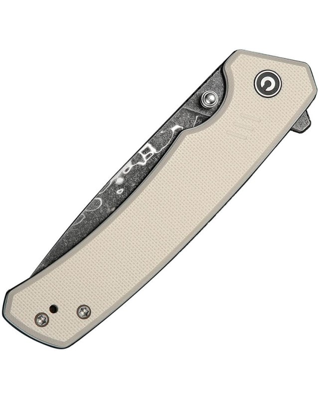 Merit Linerlock Damascus stainless steel Ivory G10 handle Merit Linerlock Damascus stainless steel Ivory G10 handle