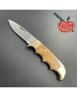 Vintage Kershaw 1040W AUS-6 steel brass bolsters bone handle leather sheath original box