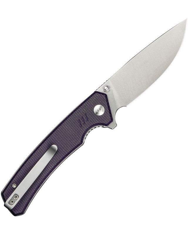 Merit Linerlock 14C28N stainless steel satin finish Purple G10 handle Merit Linerlock 14C28N stainless steel satin finish Purple G10 handle
