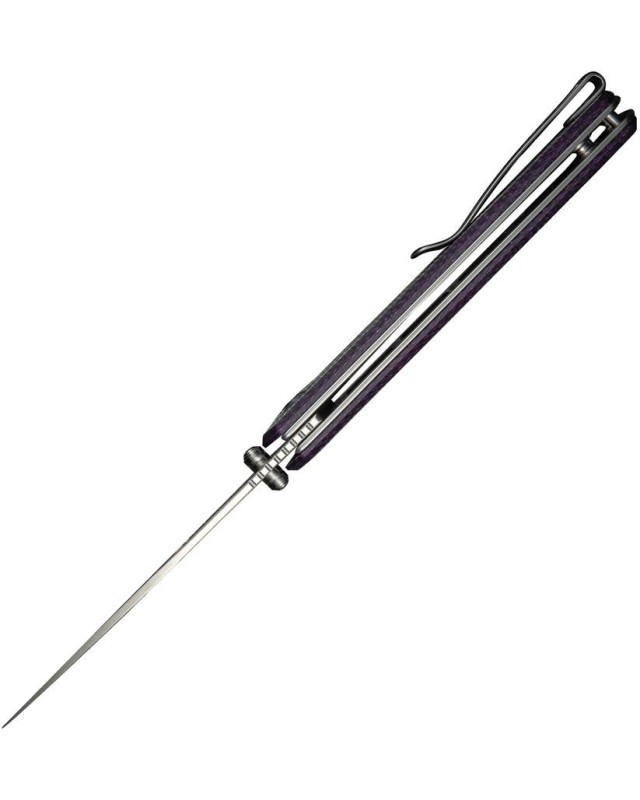 Merit Linerlock 14C28N stainless steel satin finish Purple G10 handle Merit Linerlock 14C28N stainless steel satin finish Purple G10 handle