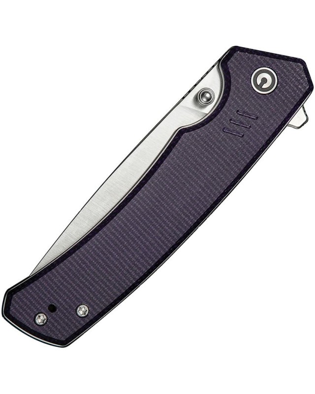 Merit Linerlock 14C28N stainless steel satin finish Purple G10 handle Merit Linerlock 14C28N stainless steel satin finish Purple G10 handle