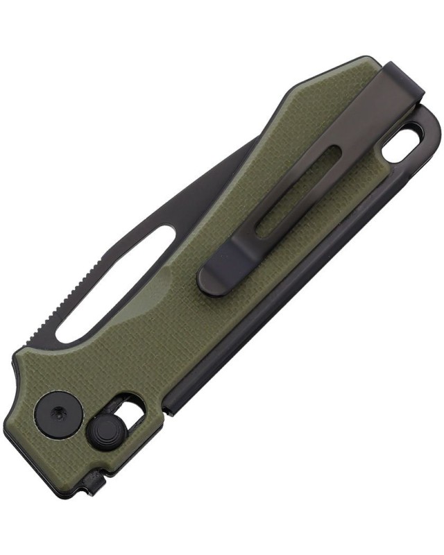Vis folding knife 12C27 steel black PVD coated Crossbar Lock Green G10 handle Vis folding knife 12C27 steel black PVD coated Crossbar Lock Green G10 handle
