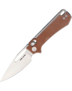 Vis folding knife 12C27 steel satin finish Crossbar Lock Natural micarta handle