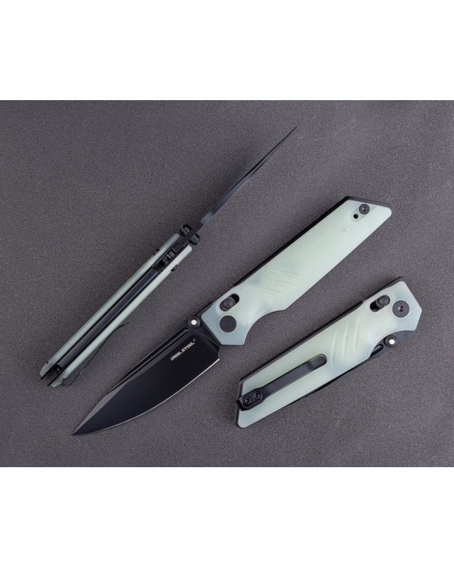 Sacra Pro Böhler K110 steel black PVD coated Crossbar Lock Jade G10 Sacra Pro Böhler K110 steel black PVD coated Crossbar Lock Jade G10