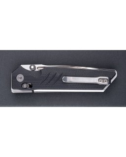 Sacra Pro Böhler K110 steel stonewash finish Crossbar Lock Black G10 handle