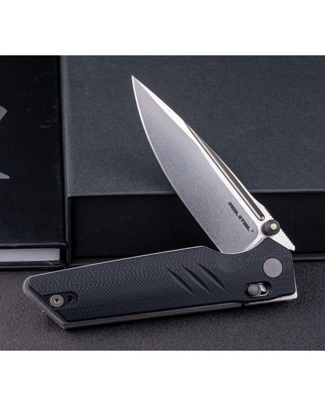 Sacra Pro Böhler K110 steel stonewash finish Crossbar Lock Black G10 handle Sacra Pro Böhler K110 steel stonewash finish Crossbar Lock Black G10 handle