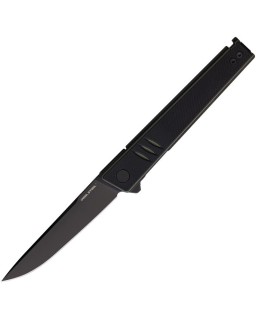 Kikashi 14C28N steel Black PVD coated blue black and green G10 linerlock flipper