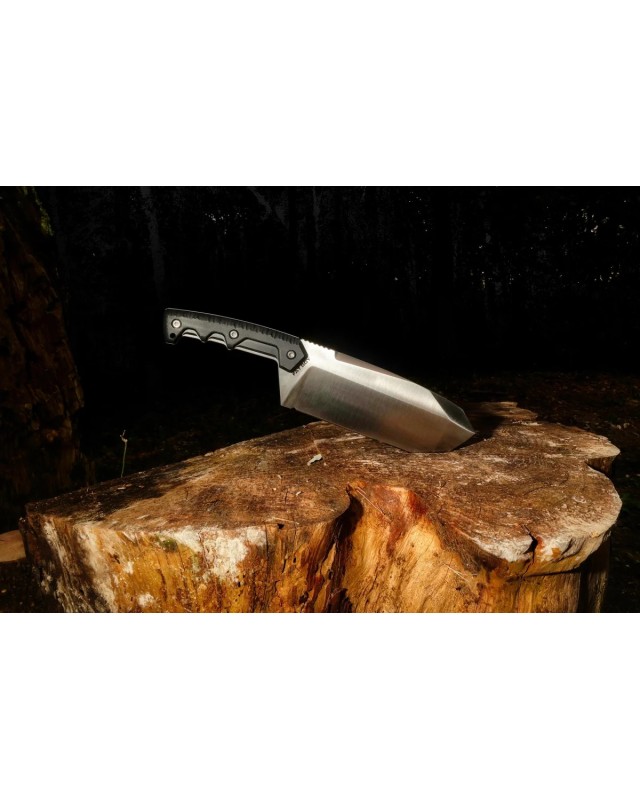 Fat Boy Full Tang N690 stainless steel satin finish G10 handle Black Cordura Sheath Fat Boy Full Tang N690 stainless steel satin finish G10 handle Black Cordura Sheath