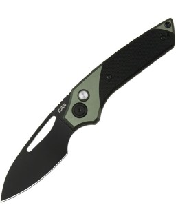 Version Button Lock AR-RPM9 steel black PVD coating Green Aluminium and black G10 handle