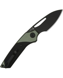 Version Button Lock AR-RPM9 steel black PVD coating Green Aluminium and black G10 handle