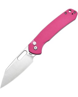 Pyrite Button Lock AR-RPM9 steel stonewash finish pink G10 handle