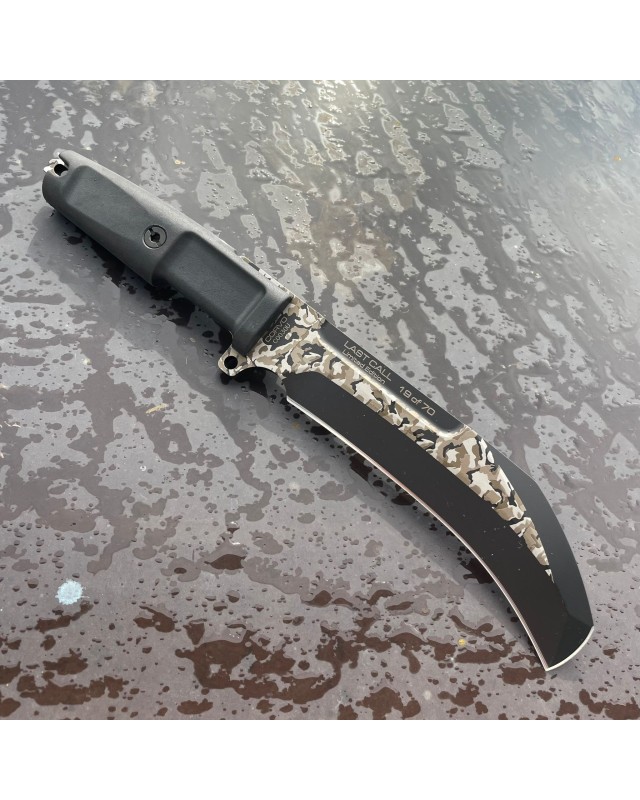 Corvo Last Call 2025 numbered Limited Edition 70pces Full Tang N690Co steel Geotech Camo finish presentation box Corvo Last Call 2025 numbered Limited Edition 70pces Full Tang N690Co steel Geotech Camo finish presentation box