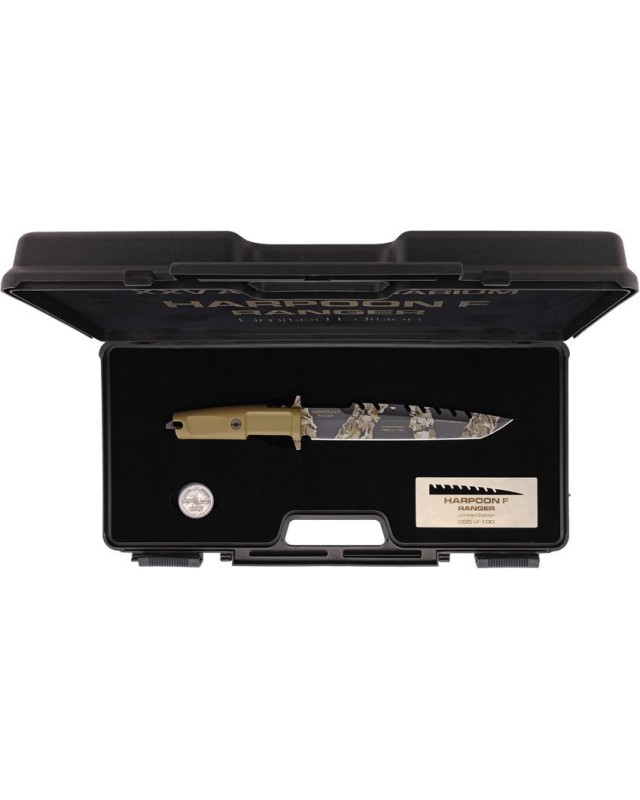 Harpoon F Ranger XXV Anniversarium Limited Edition  100pces Full Tang N690Co steel Geotech Camo finish presentation box & coin Harpoon F Ranger XXV Anniversarium Limited Edition  100pces Full Tang N690Co steel Geotech Camo finish presentation box & coin