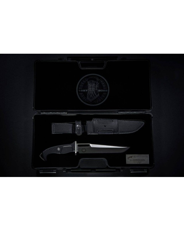 K1 Dobermann XXV Anniversarium Limited Edition 250pces Full Tang N690Co steel Satin finish presentation box & coin K1 Dobermann XXV Anniversarium Limited Edition 250pces Full Tang N690Co steel Satin finish presentation box & coin