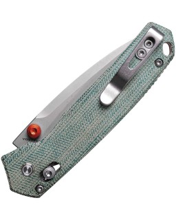 Mini Psyop ELMAX steel blade stonewash finish Crossbar Lock Teal Micarta handle