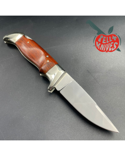 Vintage Hattori H-51 folding knife VG-10 steel miror finish cocobolo handle leather pouch