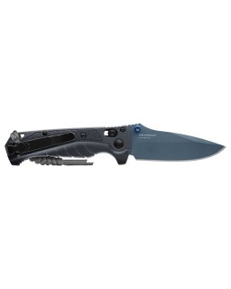 Mini Adira MagnaCut Steel Blue Cerakote coated 18065 Grivory handle AXIS-lock