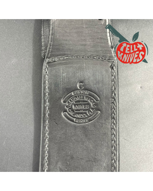 Buxton Fighter Full Tang Stainless steel black micarta handle black leather sheath