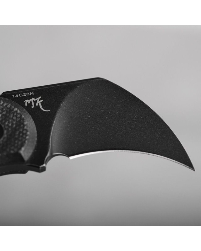 Dirty Girl Karambit Fixed Blade 14C28N steel blackwash finish Black Micarta handle Black kydex sheath Dirty Girl Karambit Fixed Blade 14C28N steel blackwash finish Black Micarta handle Black kydex sheath