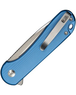 Elementum II Button Lock Nitro-V steel satin finish blue aluminium handle