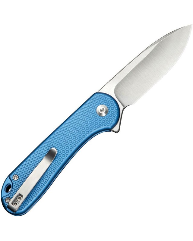 Elementum II Button Lock Nitro-V steel satin finish blue aluminium handle Elementum II Button Lock Nitro-V steel satin finish blue aluminium handle