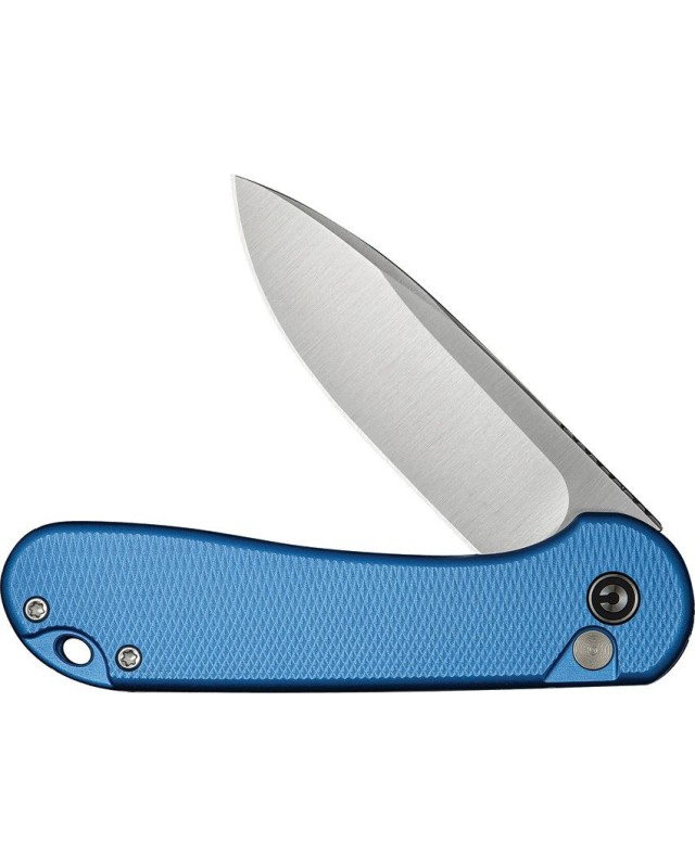 Elementum II Button Lock Nitro-V steel satin finish blue aluminium handle Elementum II Button Lock Nitro-V steel satin finish blue aluminium handle
