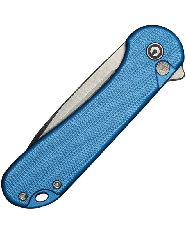 Elementum II Button Lock Nitro-V steel satin finish blue aluminium handle Elementum II Button Lock Nitro-V steel satin finish blue aluminium handle