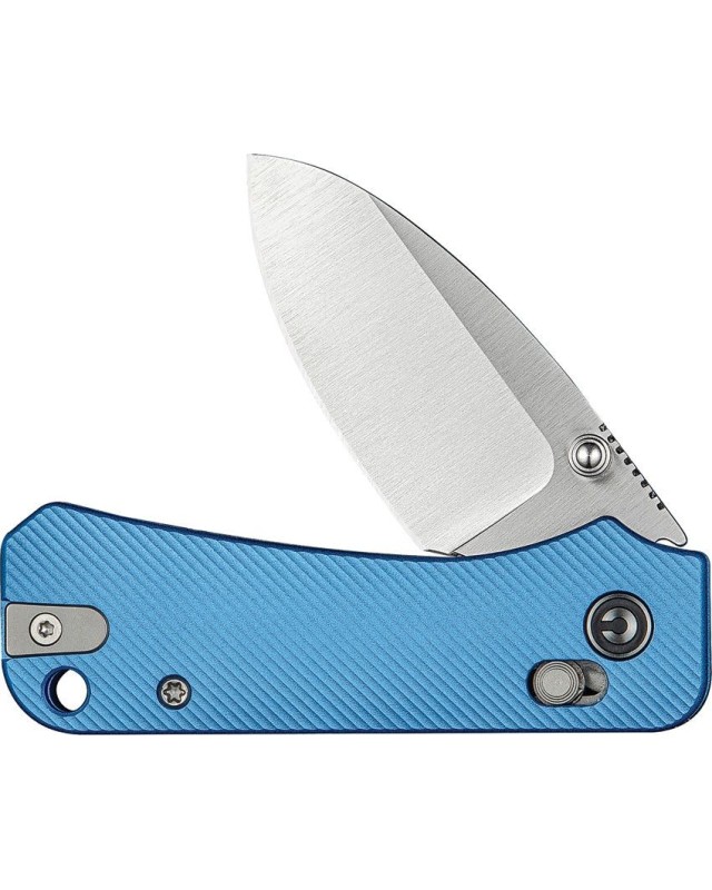 Baby Banter folding knife Nitro-V steel satin finish blue fluted aluminium handle Crossbar Baby Banter folding knife Nitro-V steel satin finish blue fluted aluminium handle Crossbar