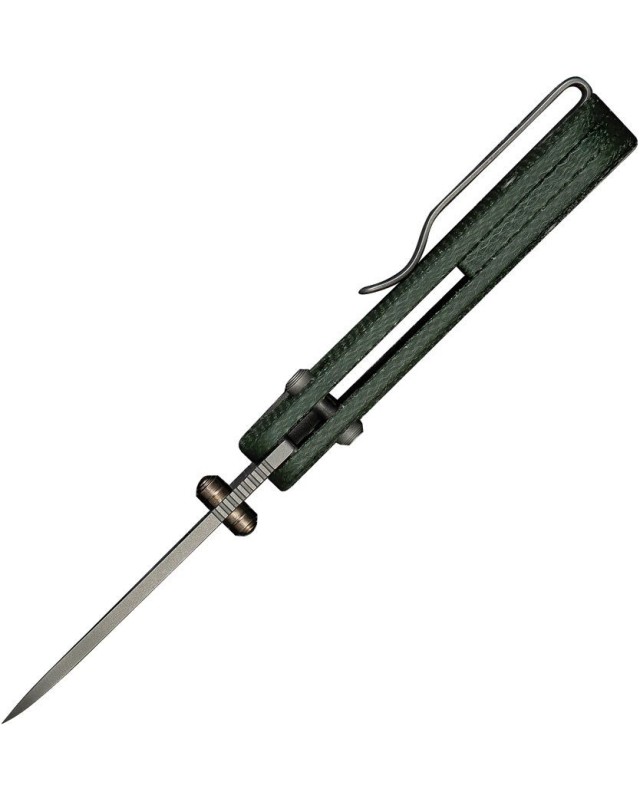 Baby Banter folding knife Nitro-V steel stonewash finish green micarta handle Crossbar Baby Banter folding knife Nitro-V steel stonewash finish green micarta handle Crossbar