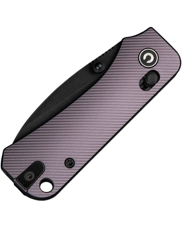 Baby Banter folding knife Nitro-V steel blackwash finish purple fluted aluminium handle Crossbar Baby Banter folding knife Nitro-V steel blackwash finish purple fluted aluminium handle Crossbar