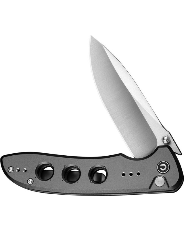 Hyperpulse folding knife 14C28N steel blade Button Lock Gray Aluminium Handle Flipper Hyperpulse folding knife 14C28N steel blade Button Lock Gray Aluminium Handle Flipper