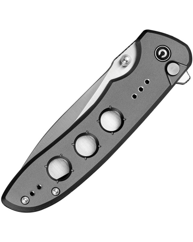 Hyperpulse folding knife 14C28N steel blade Button Lock Gray Aluminium Handle Flipper Hyperpulse folding knife 14C28N steel blade Button Lock Gray Aluminium Handle Flipper