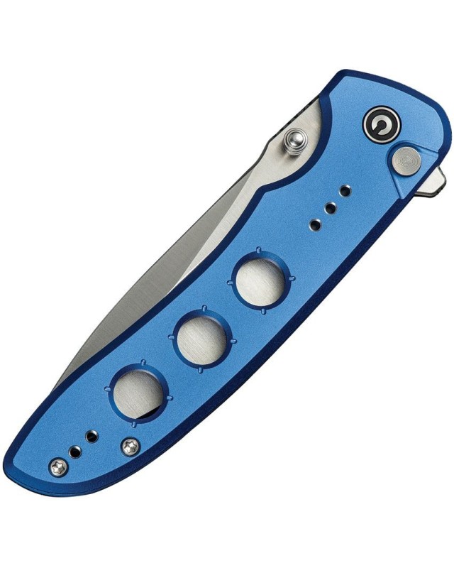 Hyperpulse folding knife 14C28N steel blade Button Lock Blue Aluminium Handle Flipper Hyperpulse folding knife 14C28N steel blade Button Lock Blue Aluminium Handle Flipper