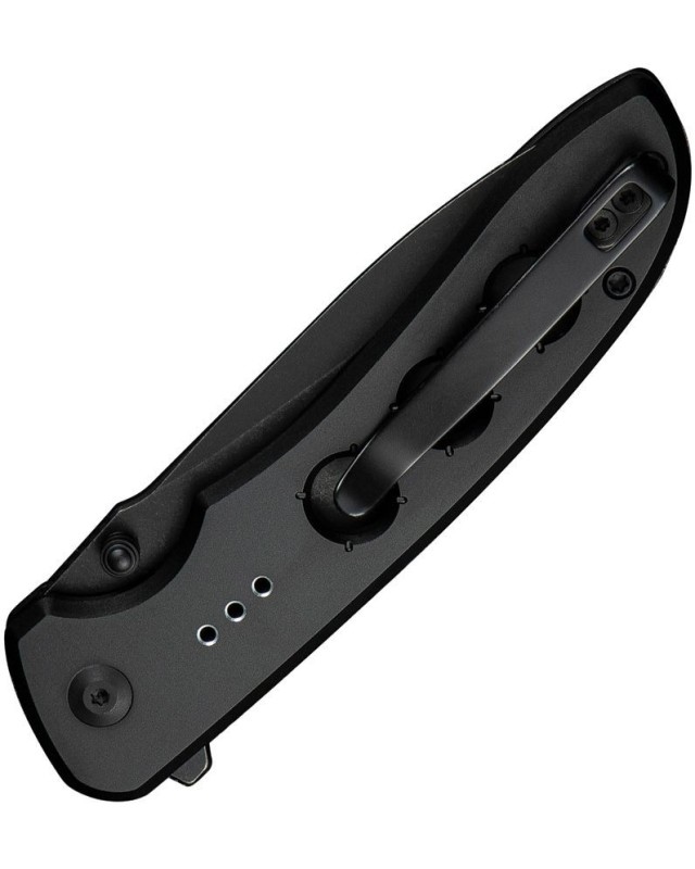 Hyperpulse folding knife 14C28N steel blade Blackwash finish Button Lock Black Aluminium Handle Flipper Hyperpulse folding knife 14C28N steel blade Blackwash finish Button Lock Black Aluminium Handle Flipper