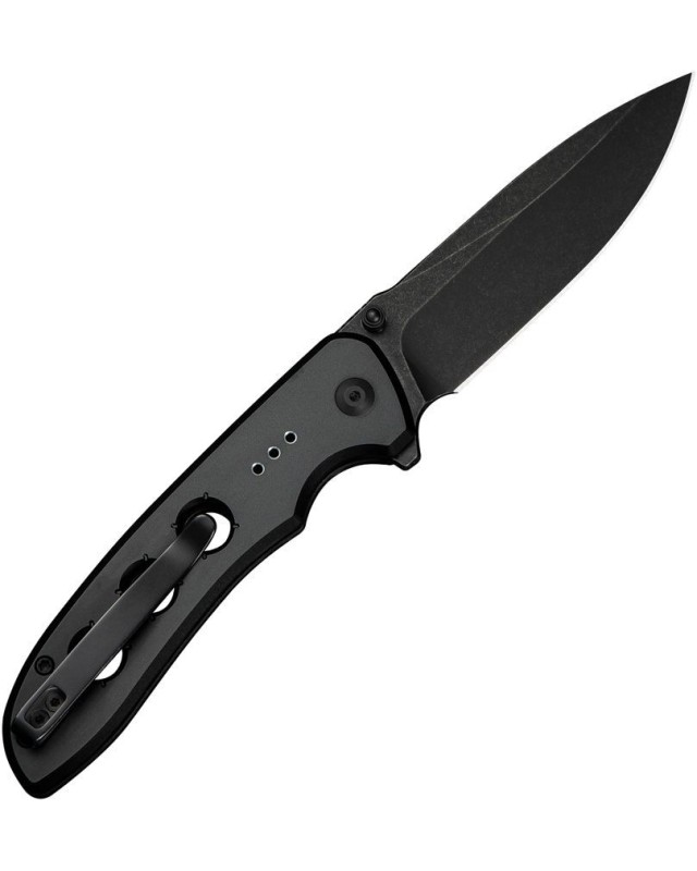 Hyperpulse folding knife 14C28N steel blade Blackwash finish Button Lock Black Aluminium Handle Flipper Hyperpulse folding knife 14C28N steel blade Blackwash finish Button Lock Black Aluminium Handle Flipper