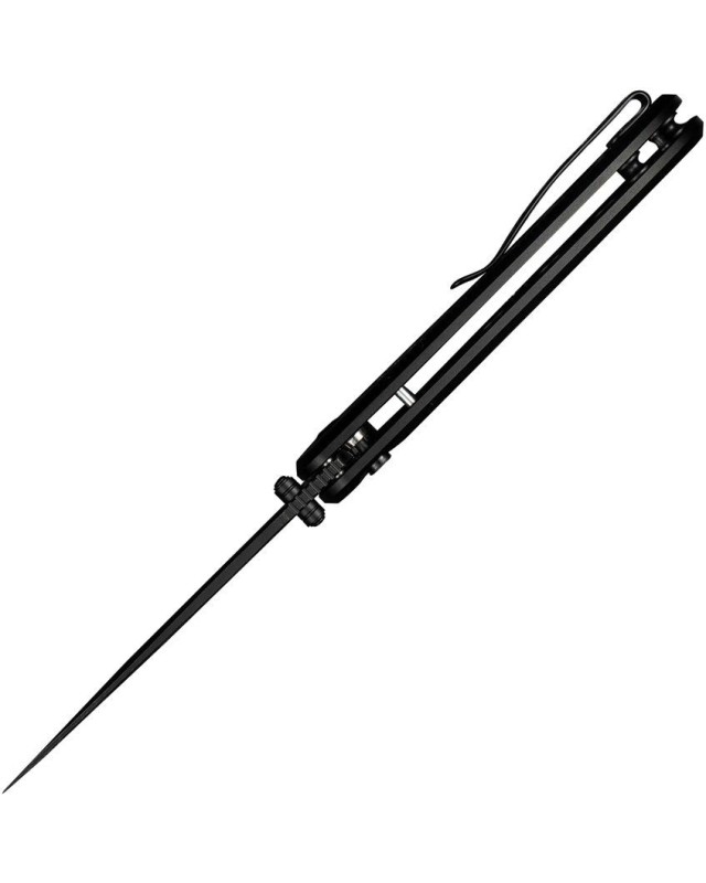 Hyperpulse folding knife 14C28N steel blade Blackwash finish Button Lock Black Aluminium Handle Flipper Hyperpulse folding knife 14C28N steel blade Blackwash finish Button Lock Black Aluminium Handle Flipper