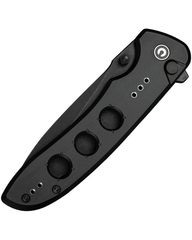 Hyperpulse folding knife 14C28N steel blade Blackwash finish Button Lock Black Aluminium Handle Flipper Hyperpulse folding knife 14C28N steel blade Blackwash finish Button Lock Black Aluminium Handle Flipper
