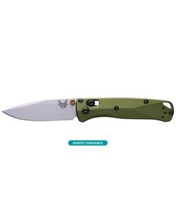 Mini Bugout S90V Premium Steel stonewash finish green aluminium handle AXIS-lock