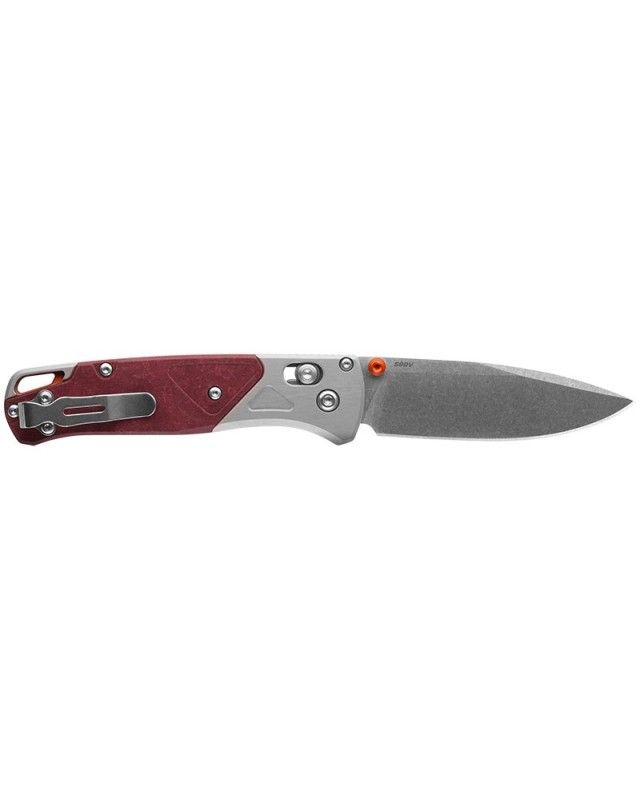 Bugout S90V Premium Steel stonewash finish red micarta and aluminium handle AXIS-lock Bugout S90V Premium Steel stonewash finish red micarta and aluminium handle AXIS-lock
