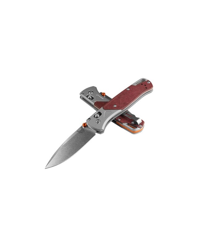 Bugout S90V Premium Steel stonewash finish red micarta and aluminium handle AXIS-lock Bugout S90V Premium Steel stonewash finish red micarta and aluminium handle AXIS-lock