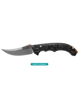 Mini Bedlam S90V Premium steel stonewash finish carbon fiber handle bronze hardware