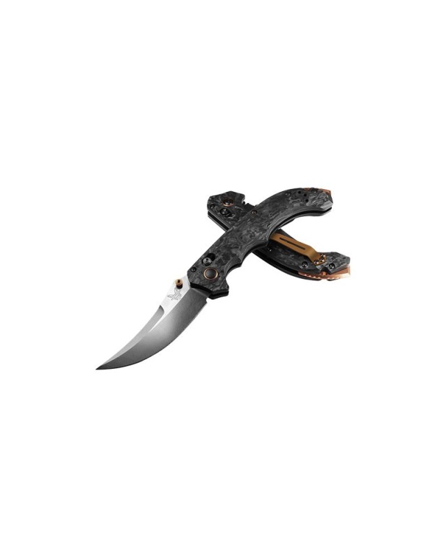Mini Bedlam S90V Premium steel stonewash finish carbon fiber handle bronze hardware Mini Bedlam S90V Premium steel stonewash finish carbon fiber handle bronze hardware