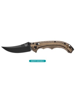 Mini Bedlam S90V Premium steel gray Cerakote coated black and tan G10 handle