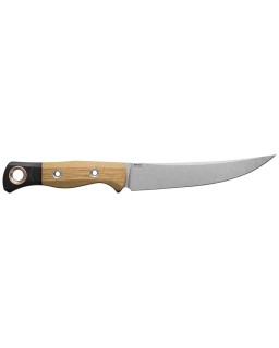 Meatcrafter CPM154 steel stonewash finish wood and G10 handle