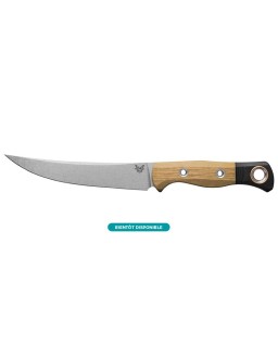 Meatcrafter CPM154 steel stonewash finish wood and G10 handle
