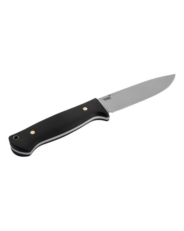 DBK Bushfriend 2000 Storm 80CrV2 steel stonewash finish Richlite handle black leather sheath DBK Bushfriend 2000 Storm 80CrV2 steel stonewash finish Richlite handle black leather sheath
