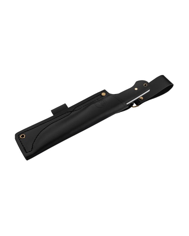 DBK Bushfriend 2000 Storm 80CrV2 steel stonewash finish Richlite handle black leather sheath DBK Bushfriend 2000 Storm 80CrV2 steel stonewash finish Richlite handle black leather sheath