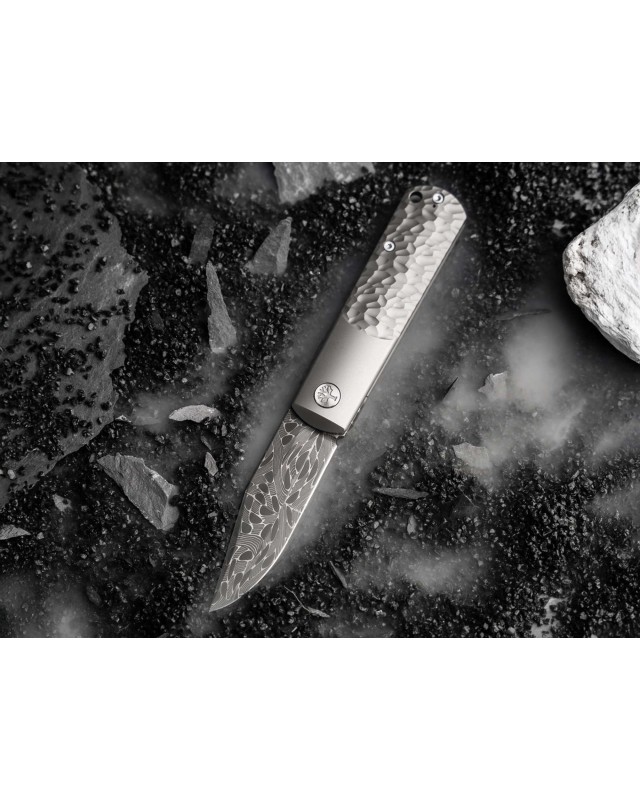 BRLW Meteorite Damast blade Limited Edition Titanium handle BRLW Meteorite Damast blade Limited Edition Titanium handle