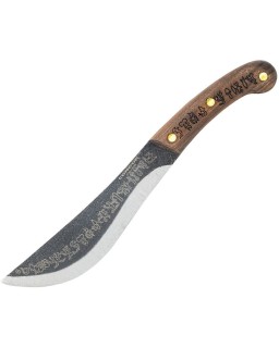 Matato'a Knife Full Tang 1095HC carbon steel blade Condor classic finish walnut handle brown leather sheath